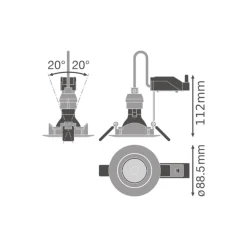 Ledvance LED Spot Kit Lutningsbar GU10 PAR16 8.3W 520lm 36D - 930 Varm Vit | Bästa färgåtergivning - Dimbar - Ersättare 65W