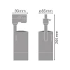 Ledvance LED Spårbelysning D85 Svart 25W 1500lm 15-55D - 830 Varm Vit | Mechanical Zoom - Dimbar