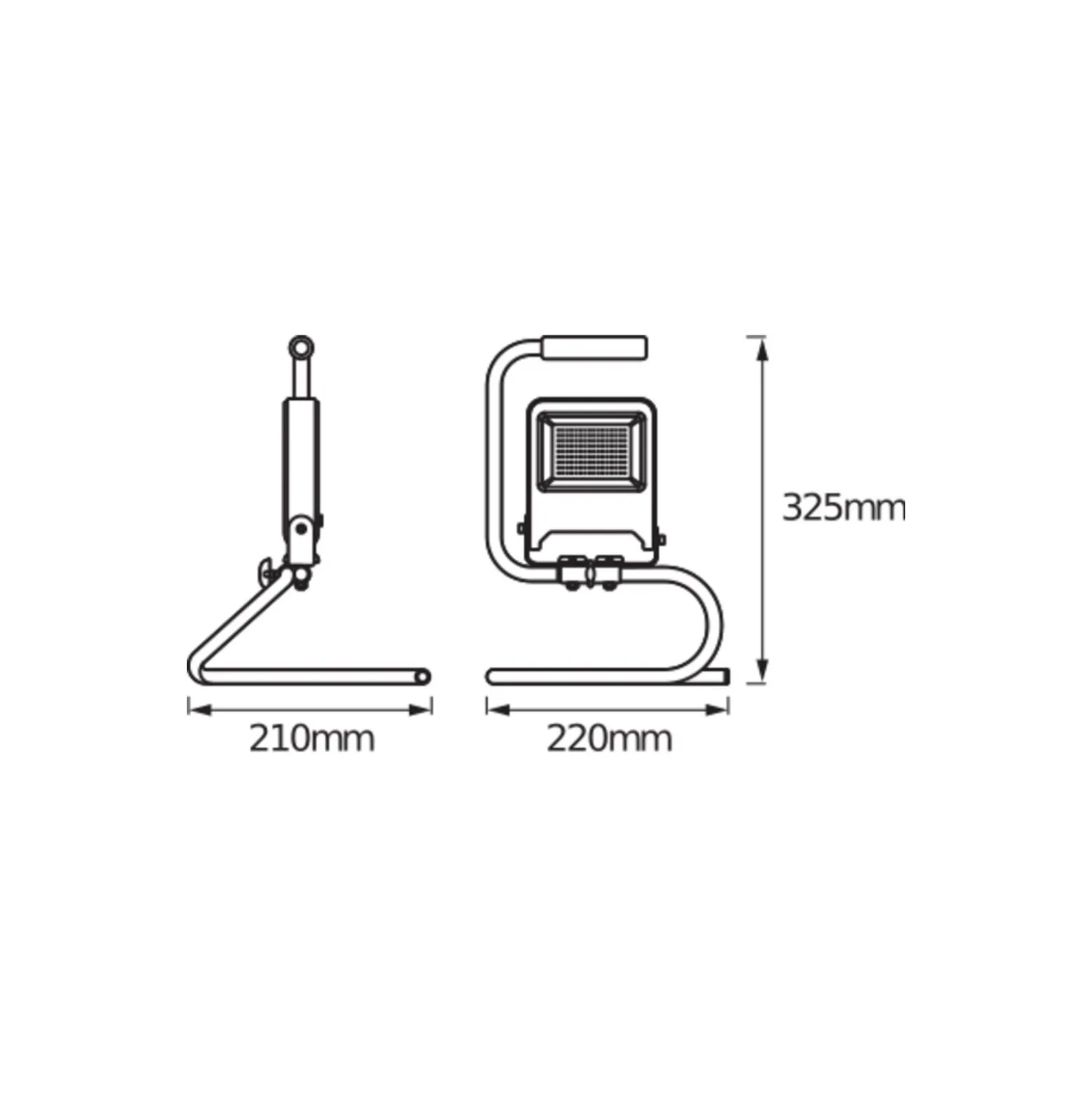 Ledvance LED Strålkastare Abetsbelysning S-Stand 30W 2700lm 120D - 840 Kallvit | IP65 - Symmetrisk