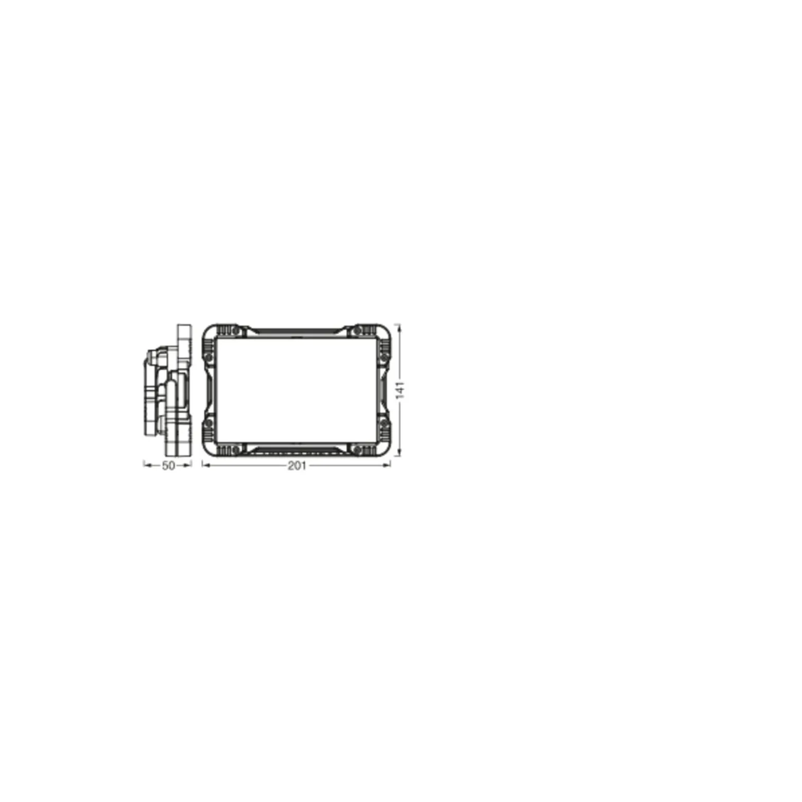 Ledvance LED Strålkastare Abetsbelysning Panel Mörk Grå 50W 4500lm 110D - 840 Kallvit | IP20 - Symmetrisk