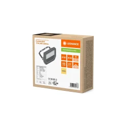 Ledvance LED Strålkastare Aluminium Svart 17W 2200lm 100D - 830 Varm Vit | IP66 - Symmetrisk