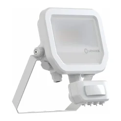 Ledvance LED Strålkastare Aluminium Vit 8W 1200lm 100D - 840 Kallvit | IP65 - Rörelse- Och Ljussensor - Symmetrisk