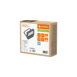 Ledvance LED Strålkastare Aluminium Svart 17W 2400lm 100D - 865 Dagsljus | IP66 - Symmetrisk