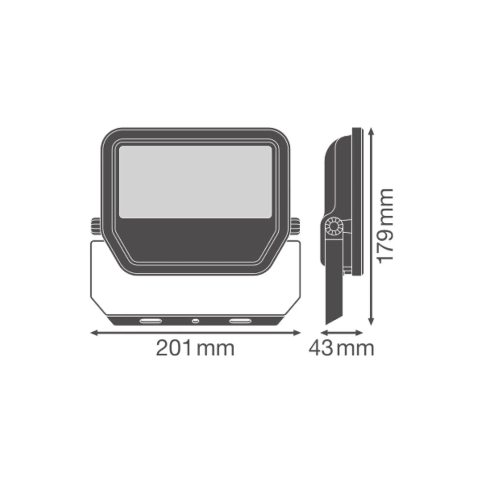 Ledvance LED Strålkastare Aluminium Vit 41//27W 6000lm 100D - 865 Dagsljus | IP66 - Symmetrisk