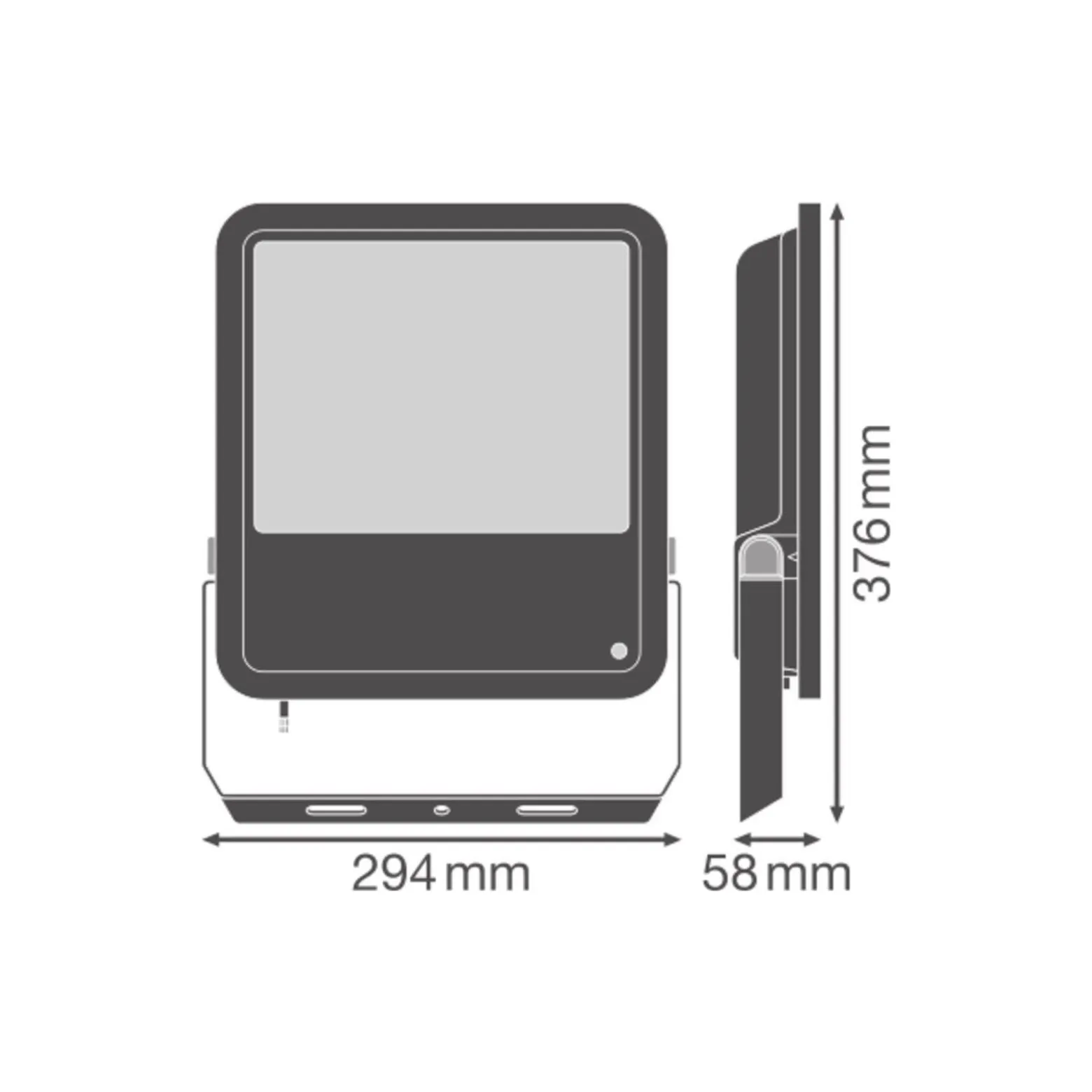 Ledvance LED Strålkastare Aluminium Svart 133W 20000lm 100D - 840 Kallvit | IP66 - Ljussensor - Symmetrisk
