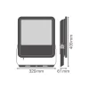 Ledvance LED Strålkastare Aluminium Svart 167W 25000lm 100D - 840 Kallvit | IP66 - Symmetrisk