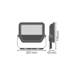 Ledvance LED Strålkastare Area Gen 2 Svart 32W 4500lm - 840 Kallvit| IP66 - Asymmetrisk