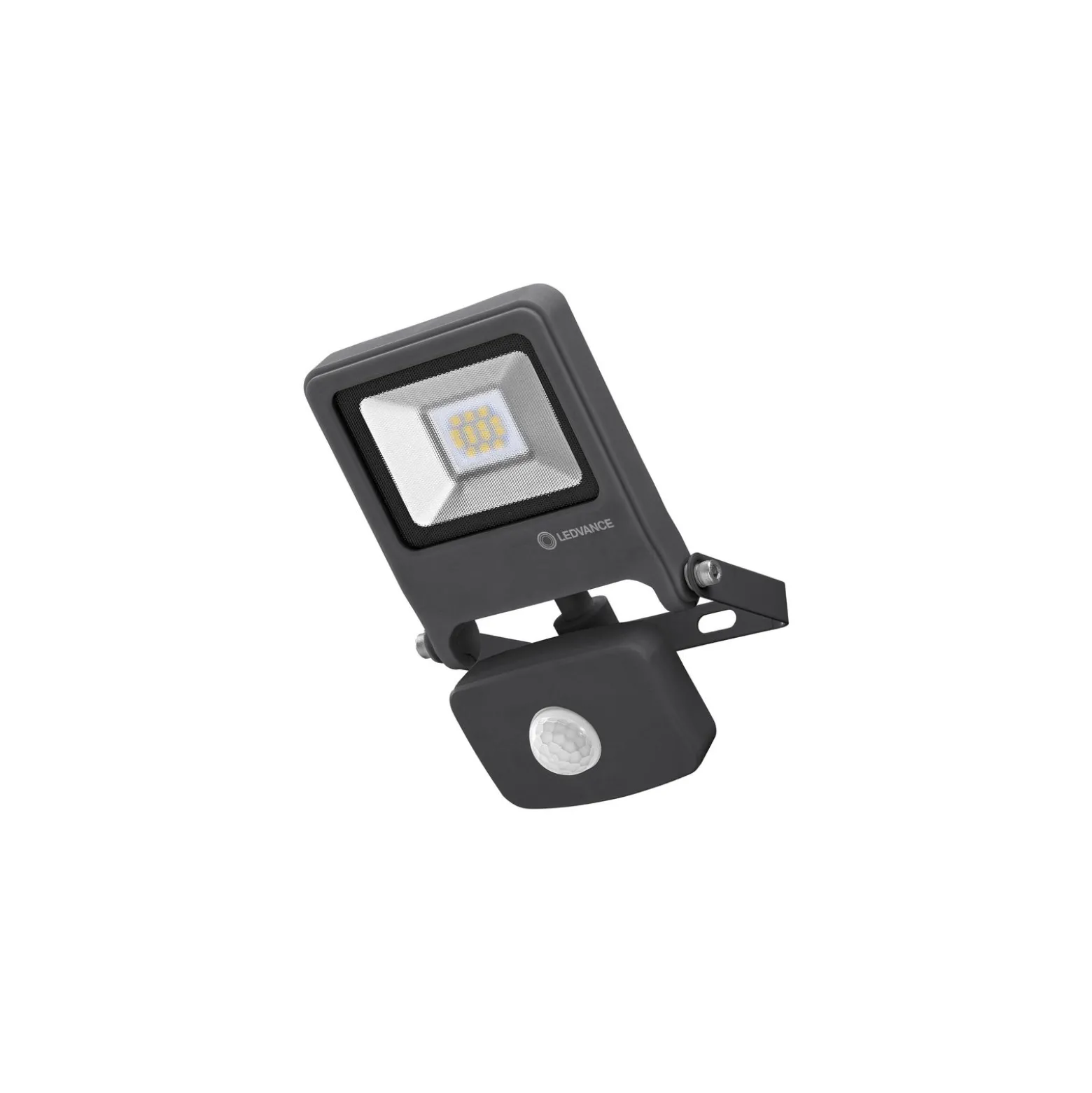 Ledvance LED Strålkastare Endura Svart 10W 800lm 100D - 830 Varm Vit | IP44 - Rörelse- och ljussensor - Symmetrisk