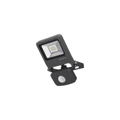 Ledvance LED Strålkastare Endura Svart 10W 800lm 100D - 830 Varm Vit | IP44 - Rörelse- och ljussensor - Symmetrisk