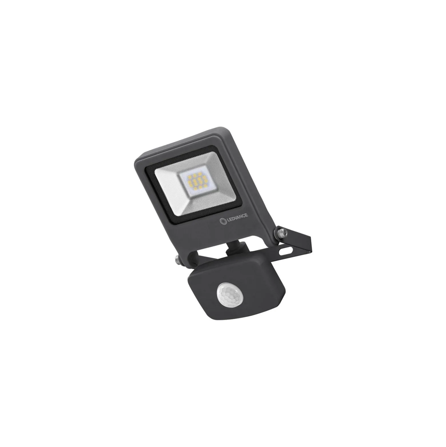 Ledvance LED Strålkastare Endura Svart 10W 800lm 100D - 830 Varm Vit | IP44 - Rörelse- och ljussensor - Symmetrisk