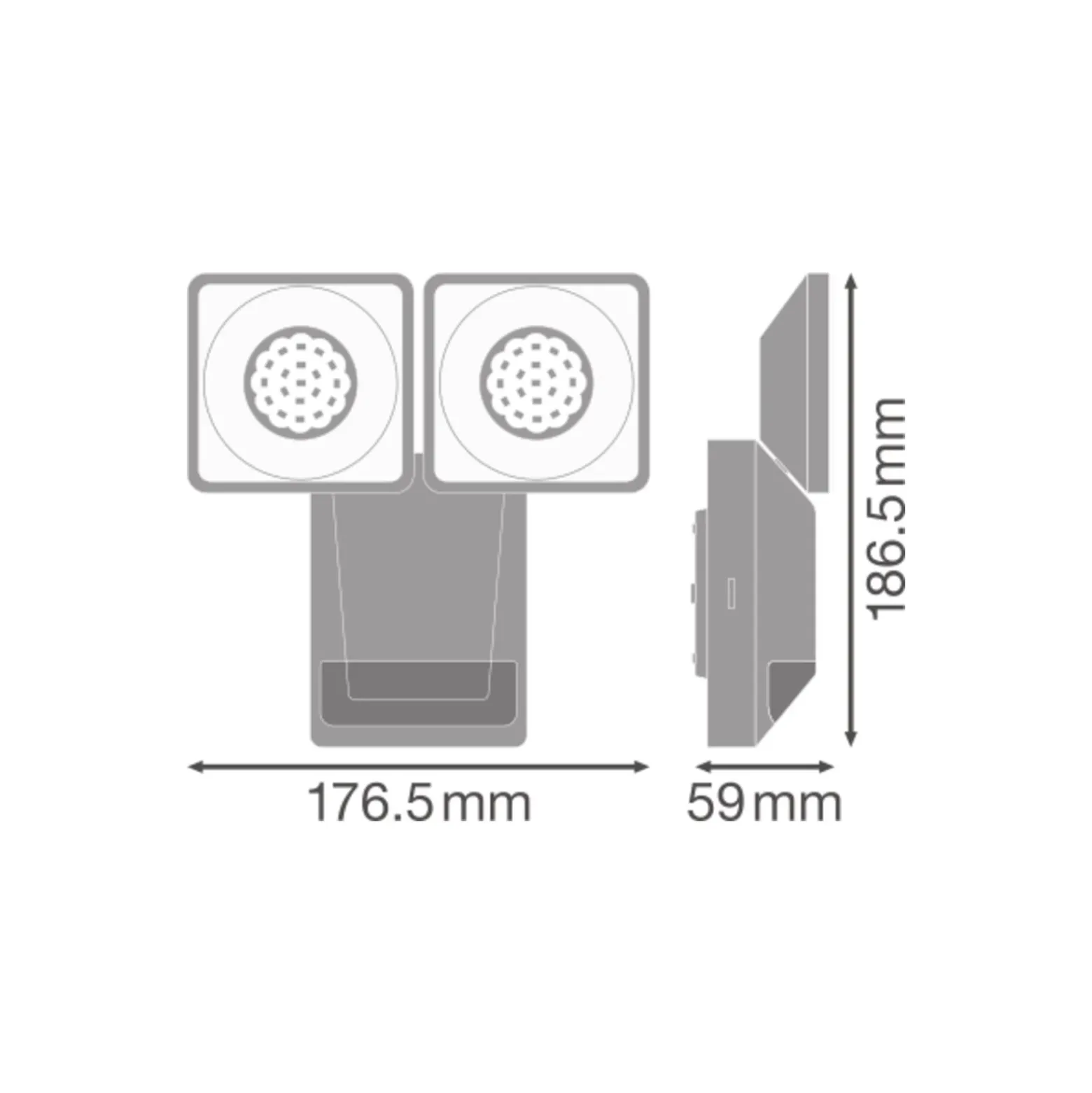 Ledvance LED Strålkastare Endura Spot Svart 16W 1500lm 50D - 840 Kallvit | IP55 - Rörelse- och ljussensor - Symmetrisk