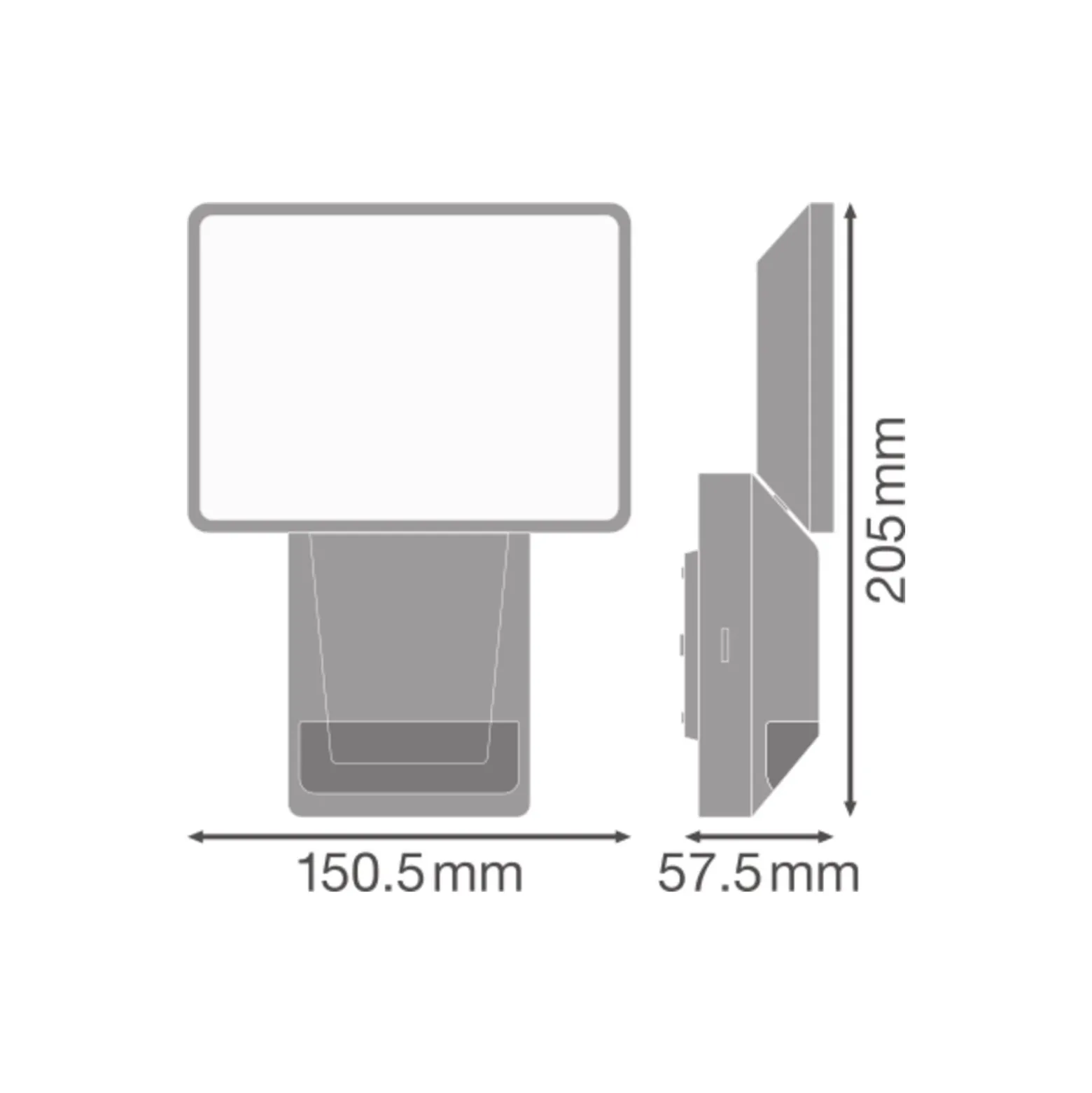 Ledvance LED Strålkastare Endura Vit 15W 1500lm 100D - 840 Kallvit | IP55 - Rörelse- och ljussensor - Symmetrisk