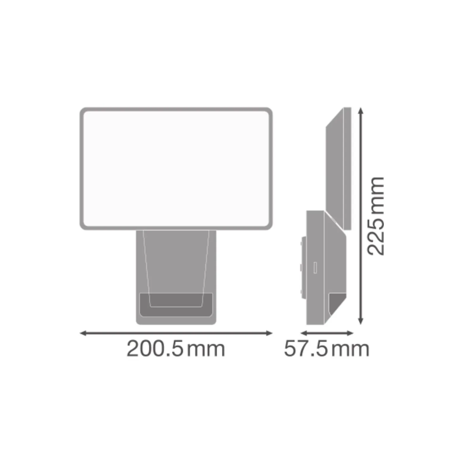Ledvance LED Strålkastare Endura Vit 27W 3000lm 100D - 840 Kallvit | IP55 - Rörelse- och ljussensor - Symmetrisk