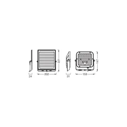 Ledvance LED Strålkastare Endura Split Solar Svart 10W 1400lm - 840 Kallvit| IP65 - Rörelsesensor