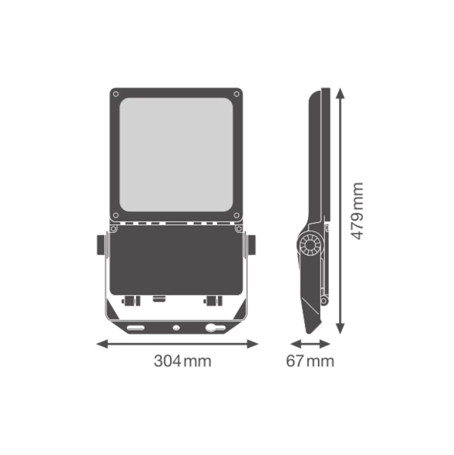 Ledvance LED Strålkastare Flex Vit 80W 11500lm 55x120D - 830 Varm Vit | IP66 - Dali Dimbar - Asymmetrisk
