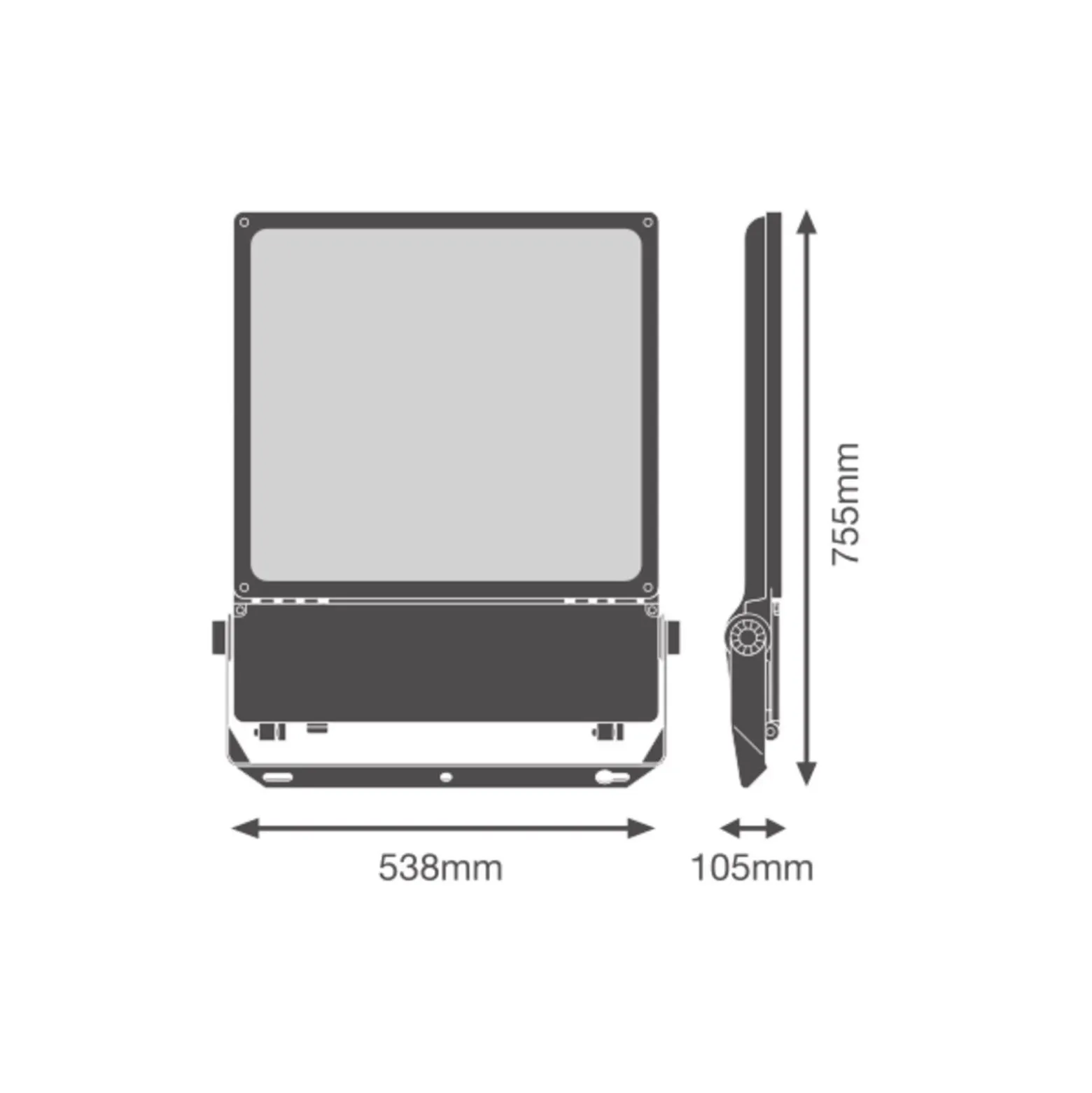 Ledvance LED Strålkastare Flex Vit 450W 65000lm 60x110D - 840 Kallvit | IP66 - Asymmetrisk