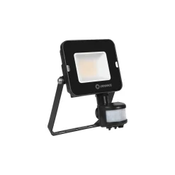 Ledvance LED Strålkastare Kompakt Svart 20W 1800lm 100D - 830 Varm Vit | IP65 - Symmetrisk - Rörelse- och ljussensor