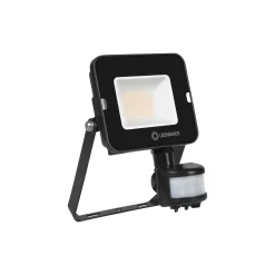 Ledvance LED Strålkastare Kompakt Svart 20W 1800lm 100D - 830 Varm Vit | IP65 - Symmetrisk - Rörelse- och ljussensor