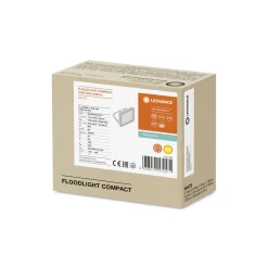 Ledvance LED Strålkastare Kompakt Vit 10W 900lm 100D - 830 Varm Vit | IP65 - Symmetrisk
