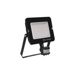Ledvance LED Strålkastare Kompakt Svart 50W 4500lm 100D - 830 Varm Vit | IP65 - Symmetrisk - Rörelse- och ljussensor