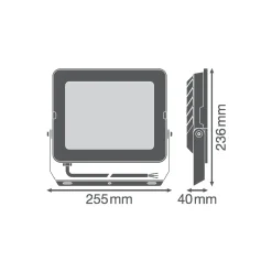 Ledvance LED Strålkastare Kompakt Svart 90W 9000lm 100D - 865 Dagsljus | IP65 - Symmetrisk