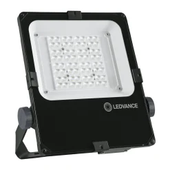 Ledvance LED Strålkastare Performance Svart 50W 6300lm 55x110D - 840 Kallvit | IP66 - Asymmetrisk
