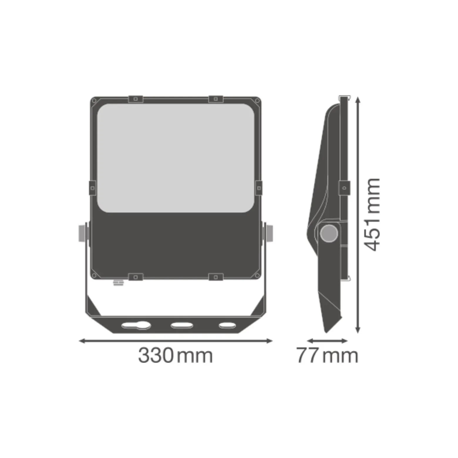 Ledvance LED Strålkastare Performance 150W 19900lm 55x110D - 840 Kallvit | IP66 - Dali Dimbar - Asymmetrisk