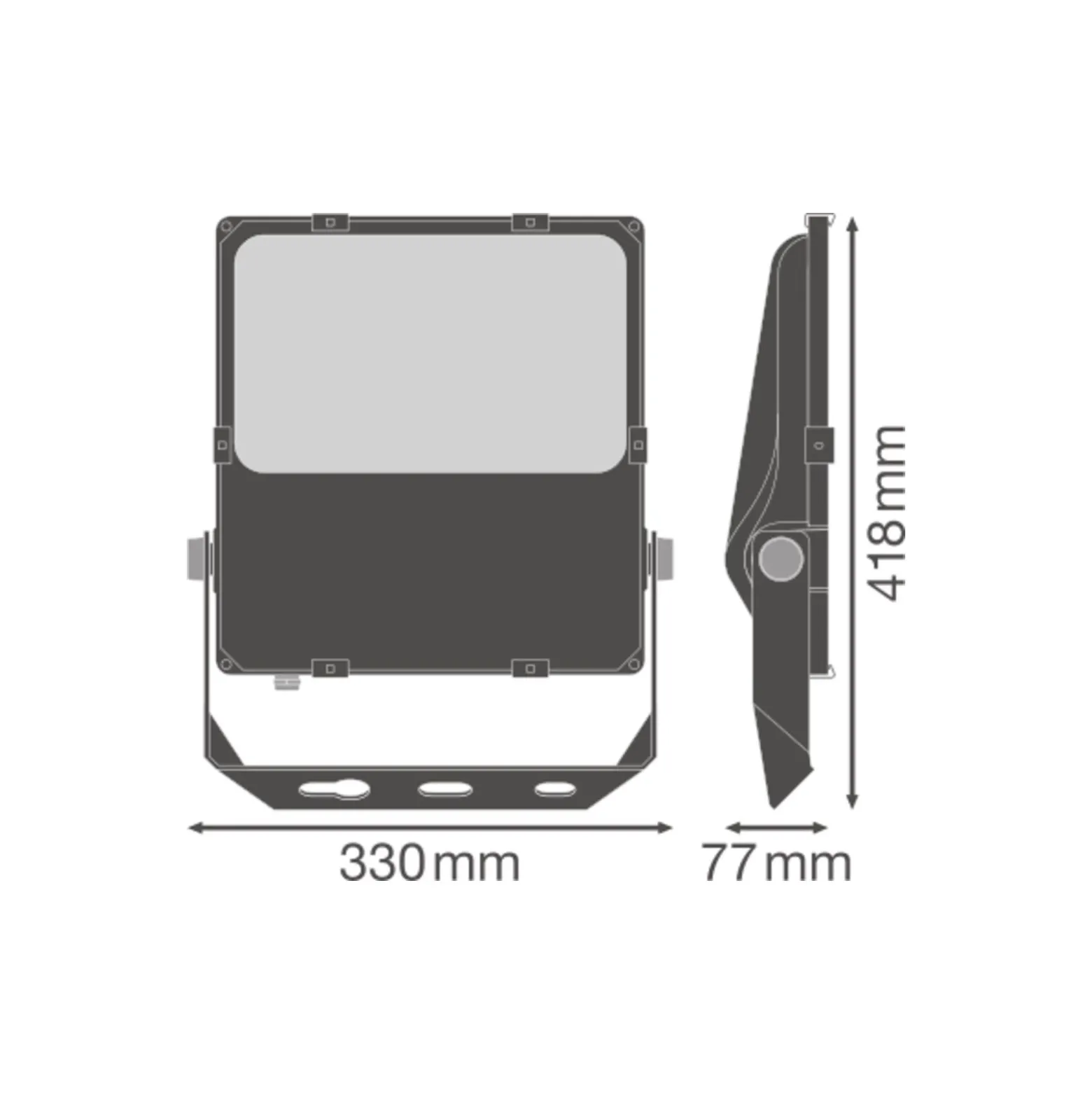 Ledvance LED Strålkastare Performance 100W 12800lm 55x110D - 840 Kallvit | IP66 - Dali Dimbar - Asymmetrisk