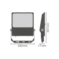Ledvance LED Strålkastare Performance Svart 150W 20200lm 30D - 840 Kallvit | IP66 - Symmetrisk