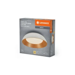Ledvance LED Taklampa Orbis Alva Vit och Trä 36W 1600lm - 830 Varm Vit | Touchdimmerbar