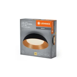 Ledvance LED Taklampa Orbis Alva Svart och Trä 36W 1600lm - 830 Varm Vit | Touchdimmerbar