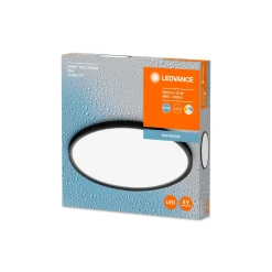 Ledvance LED Taklampa Vägglampa Badrumsbelysning Svart 18W 1150lm - 830-840 CCT | IP44