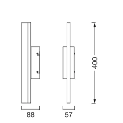 Ledvance LED Vägglampa Badrumsbelysning Orbis Mirror Vit 6W 650lm - 830-840 CCT | IP44 - Touchdimmerbar