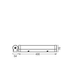 Ledvance LED Vägglampa Badrumsbelysning Orbis Rör Vit 9W 900lm - 830-840 CCT | IP44 - Touchdimmerbar