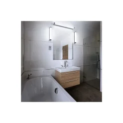 Ledvance LED Vägglampa Badrumsbelysning Orbis Rör Frost Krom 12W 1200lm - 830-840 CCT | IP44 - Touchdimmerbar