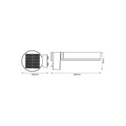 Ledvance LED Vägglampa Endura Stil Circle Svart 6W 400lm - 830 Varm Vit | Solar - Rörelse- och ljussensor