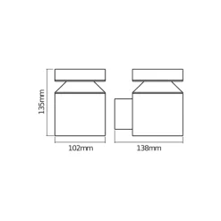 Ledvance LED Vägglampa Endura Stil Cylinder Rostfritt stål 6W - 830