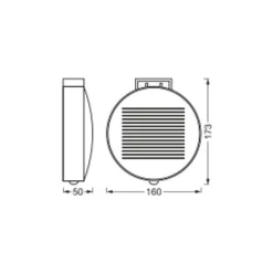 Ledvance LED Vägglampa Endura Stil Solar Tossa Svart 6W 500lm - 830 Varm Vit