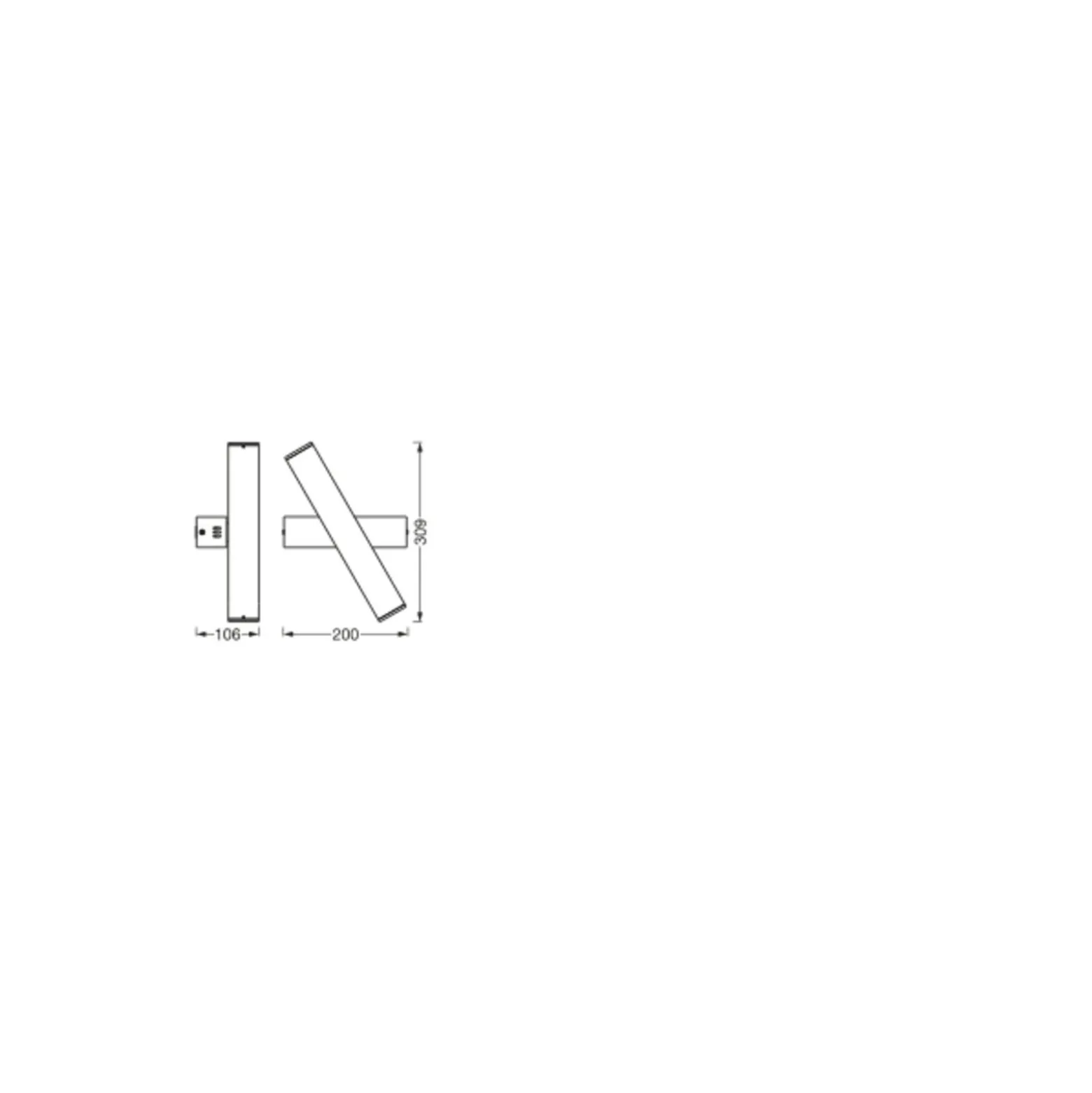 Ledvance LED Vägglampa Orbis Svart 12W 1200lm - 830-865 Justerbar Vit | Dimbar