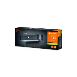 Ledvance LED Vägglampa Utomhus Endura Stil Svart 6W 540lm - 840 Kallvit | IP44 - Rörelse- och Ljussensor