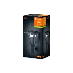 Ledvance LED Vägglampa Utomhus Endura Stil Svart 6W 550lm - 830 Varm Vit | IP44 - Rörelse- och Ljussensor