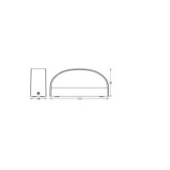 Ledvance LED Vägglampa Utomhus Endura Stil Grå 7W 450lm - 830 Varm Vit | IP65