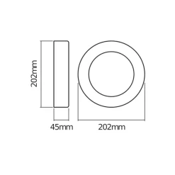 Ledvance LED Vägg light Endura Stil Ring Mörk Grå 13.5W - 830