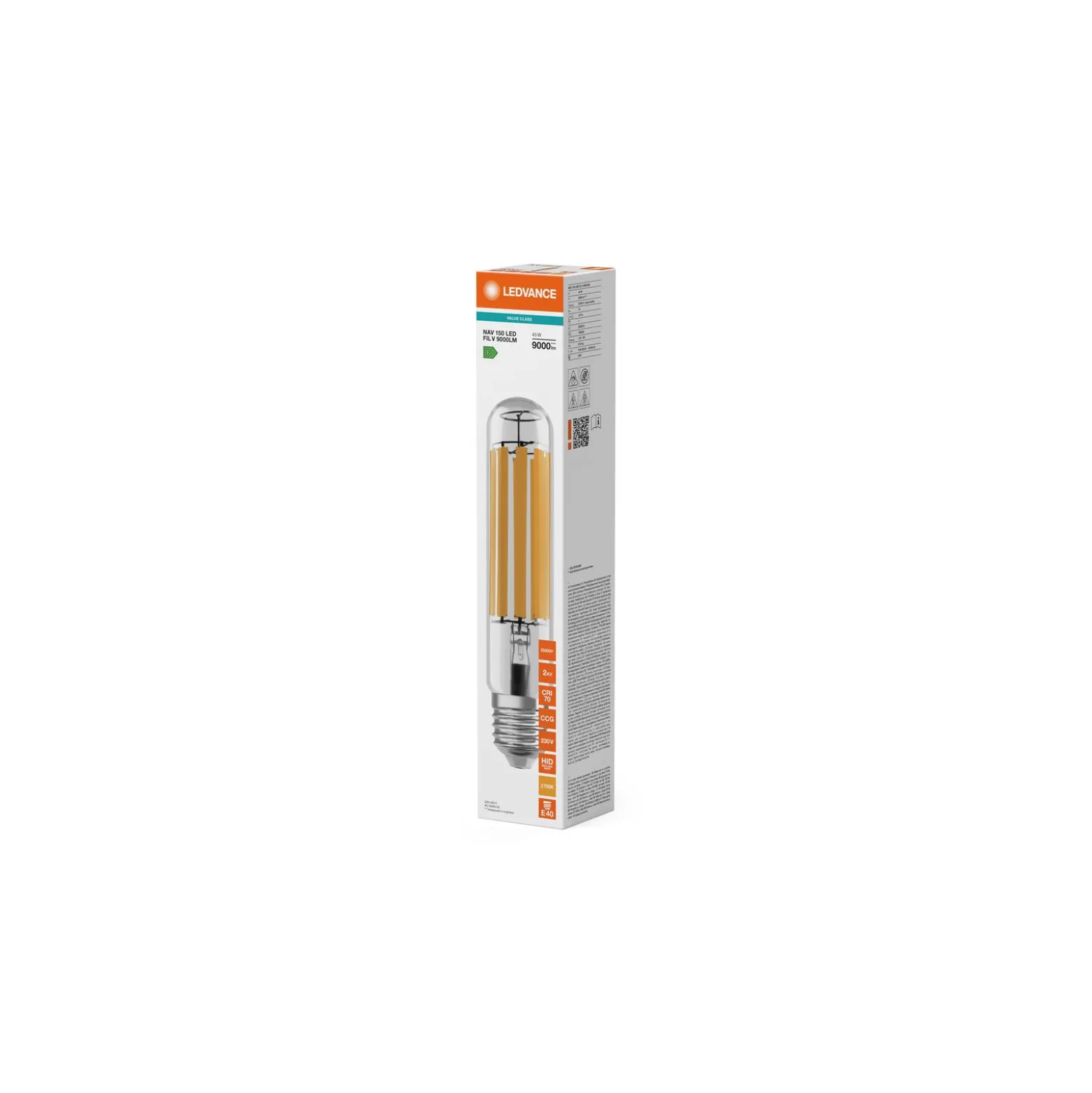 Ledvance NAV LED E40 Klar 45W 9000lm – 727 Extra Varm Vit | Ersättare 150W
