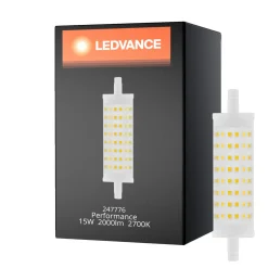 Ledvance Performance LED R7s Dubbel Ended 118mm Klar 15W 2000lm - 827 Extra Varm Vit | Ersättare 125W