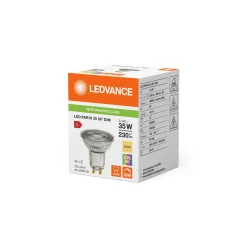 Ledvance Performance LED Spot Reflektor GU10 PAR16 3.4W 230lm 36D - 930 Varm Vit | Bästa färgåtergivning - Dimbar - Ersättare 35W