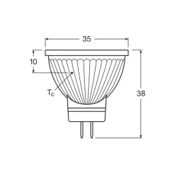 Ledvance Performance LED Spot Reflektor GU4 MR11 4.2W 345lm 36D - 827 Extra Varm Vit | Ersättare 35W
