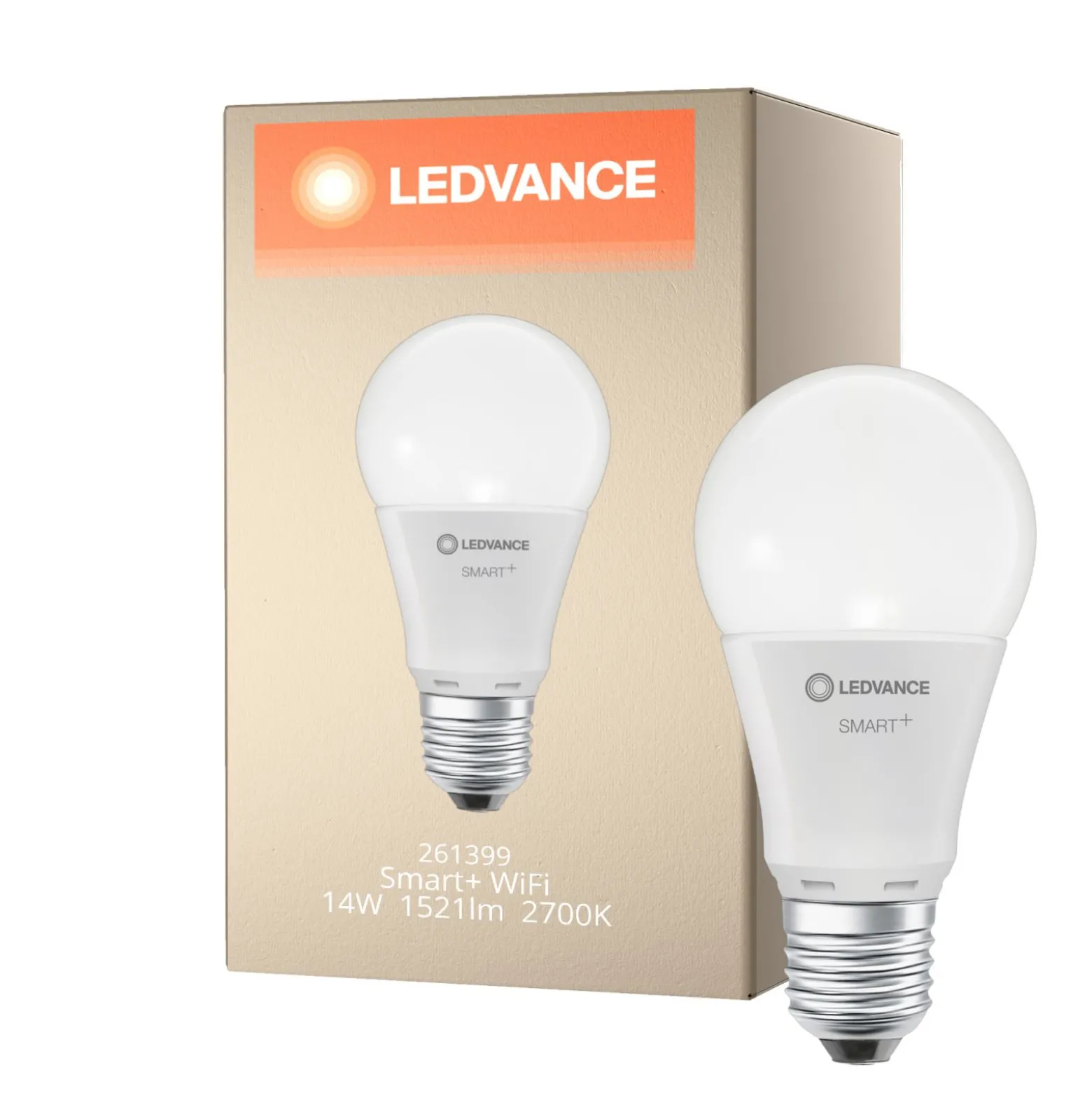 Ledvance Smart+ Wifi E27 A70 14W 1521lm - 827 Extra Varm Vit | Dimbar - Ersättare 100W