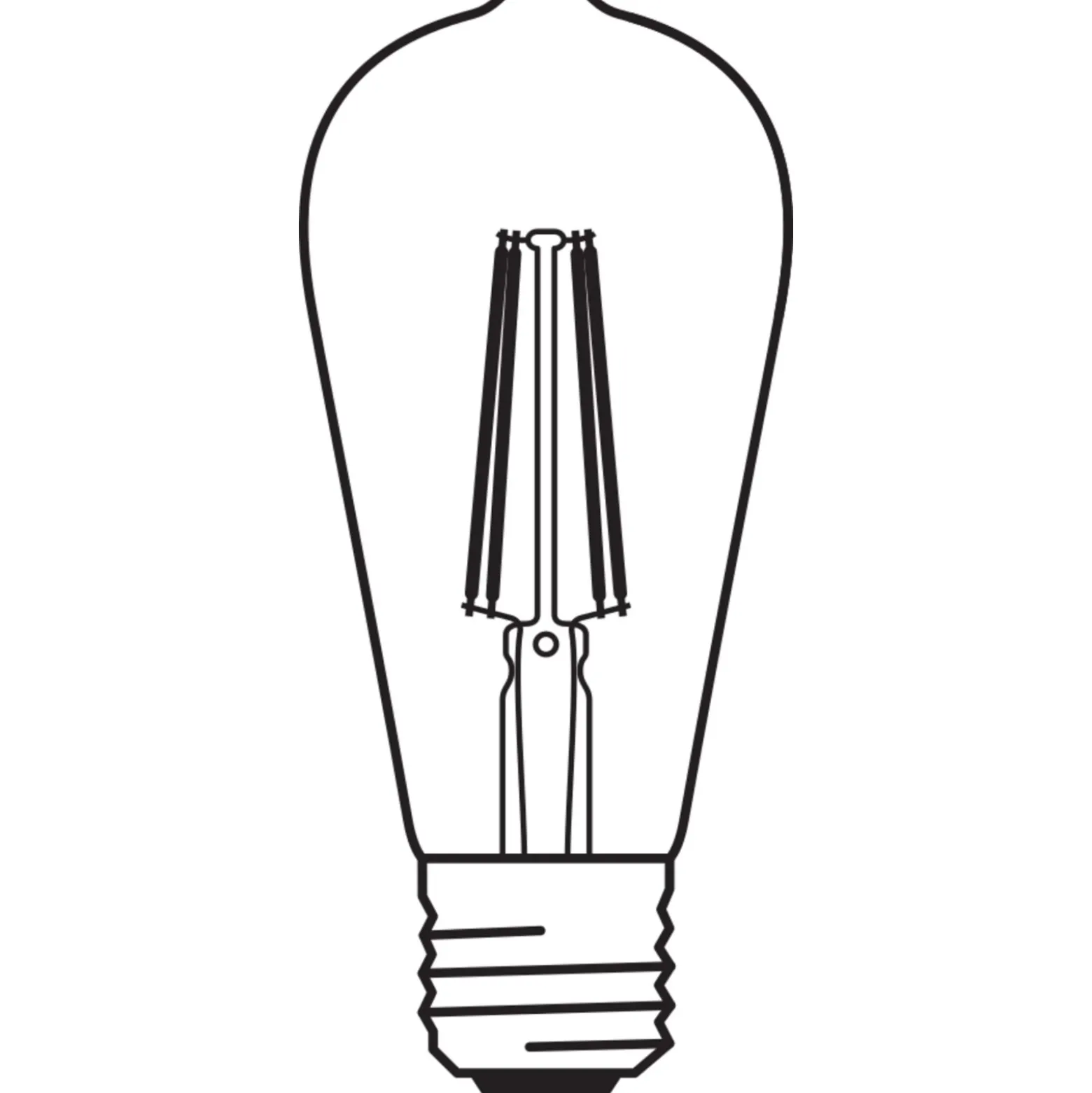 Ledvance Smart+ Wifi E27 Edison Classic Filament Rökig 6W 540lm - 825 Extra Varm Vit | Dimbar - Ersättare 50W