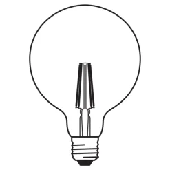 Ledvance Smart+ Wifi E27 Globe Classic Filament Rökig 6W 540lm - 825 Extra Varm Vit | Dimbar - Ersättare 50W